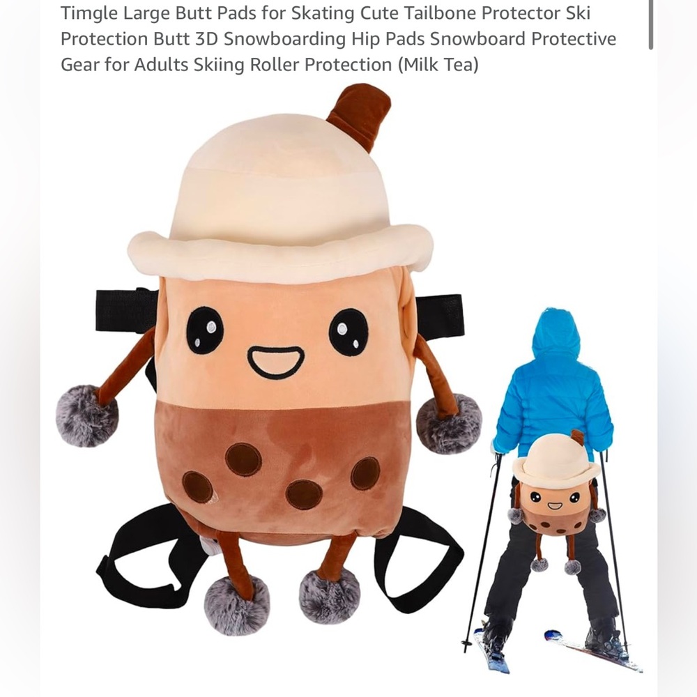 Bubble tea boba butt pads for snowboarding/ skiing